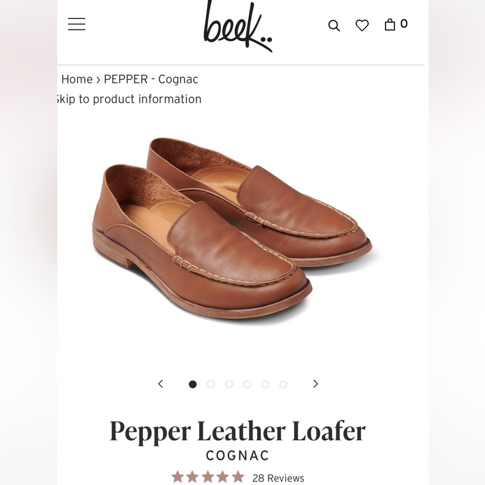 Beek Brown Leather Flats Timeless Slip-On Design